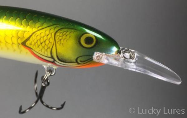 BALSA MINNOW Wobbler, schwimmend, Farbe: YP Yellow Perch, Größe 10 ( 9,5 cm), Gewicht: 18 Gramm, von Bagley Bait